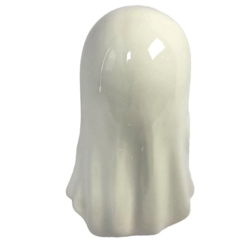 Unbranded Ghost Figurine Halloween 8in White New Taco Spooky Ceramic Decor